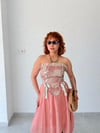 Premium Trend Desenli Etnik Korse Bluz