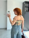 Premium Trend Desenli Etnik Korse Bluz
