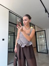 Premium  Trend Ekoseli Korse Bluz