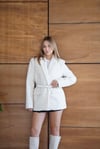 Premium Trend Kemerli Kısa Kaşe Blazer Ceket