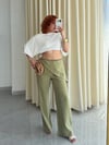 Premium Trend Modal Şallı Pul Detaylı Bol Paça Pantolon