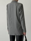Premium Trend Oversize Antrasit Poliviscon Blazer Ceket