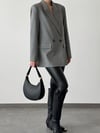 Premium Trend Oversize Antrasit Poliviscon Blazer Ceket