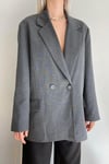 Premium Trend Oversize Antrasit Poliviscon Blazer Ceket