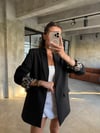 Premium Trend Şal Yaka Leopar Astarlı Blazer Ceket