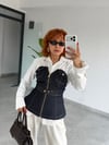 Premium Trend Tasarım Denim Korse