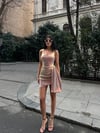 Premium Trend Yansımalı Pullu Mini Gece Elbisesi
