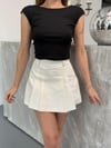 Sırt Dekolteli Crop Kısa Kollu T-shirt Crop Bluz