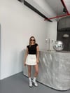Sırt Dekolteli Crop Kısa Kollu T-shirt Crop Bluz