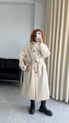 Su Geçirmez Kuşaklı Oversize Trençkot