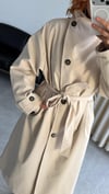 Su Geçirmez Kuşaklı Oversize Trençkot