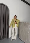 Transparan Oversize Çizgi Detaylı Yazlık Gömlek