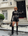 Trend Dantelli Trasnparan Bluz Aura