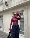 Trend Dantelli Trasnparan Bluz Aura