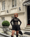 Trend Dantelli Trasnparan Bluz Aura