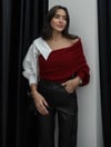 Trend Premium Gömlek Detaylı Triko Bluz Kazak