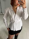 Vatkalı Kemerli Poplin Gömlek