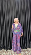 MOR HİNT İPEĞİ TAKIM