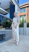 ÖNDEN BAĞLAMALI SATEN ELBİSE