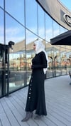 ÖNDEN DÜĞMELİ ELBİSE SİYAH