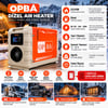 Çadır Dünyası Diesel Air Heater OPBA5000 - 5.0 KW - 12V/24V/220V Uyumlu