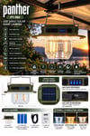 ÇADIR DÜNYASI  PANTHER PT-384 USB ŞARJLI SOLAR KAMP LAMBASI