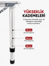 ÇADIR DÜNYASI TABURELİ KATLANIR MASA SETİ Kamp, piknik, bahçe, balkon, pazar ve açık hava etkinliklerinde hayatınızı kolaylaştıracak TABURELİ MASA SETİ 