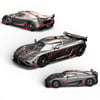  TPC 1/64 Koenigsegg Agera RS Carbon Fiber Red Stripe