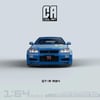 COOL ART 1:64 Nissan Skyline GT-R R34 -Blue