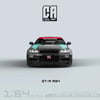 COOL ART 1:64 Nissan Skyline GT-R R34 HKS Livery Open Cover Version