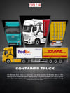 Cool Car 1:64 Mercedes Actros Cargo Container Truck -B 