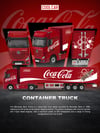 Cool Car 1:64 Mercedes Benz Actros Container Truck Coca Cola Livery