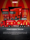 Cool Car 1:64 Mercedes Benz Actros Contrainer Truck McDonald's livery