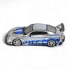 Demon King Auto 1:64 LBWK Nissan GT-R R35 Silver with Blue Stripes