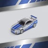 Demon King Auto 1:64 Nissan Skyline GT-R R34 Z-Tuned Silver-Blue