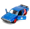 Jada Marvel Avengers 1:32 Diecast 1972 Plymouth GTX & Captain America Figure