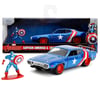 Jada Marvel Avengers 1:32 Diecast 1972 Plymouth GTX & Captain America Figure