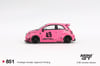 Mini GT 1/64 ABARTH 595 LB-WORKS x Abas Works Pink MGT00851