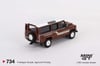 Mini GT 1/64 Land Rover Defender 110 1985 County Station Wagon Russet Brown MGT00734