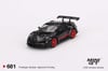 Mini GT 1/64 Porsche 911 (992) GT3 RS Black with Pyro Red 