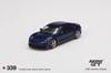 Mini GT 1/64 Porsche Taycan Turbo S Gentian Blue Metallic RHD Diecast Scale Model Car
