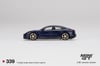 Mini GT 1/64 Porsche Taycan Turbo S Gentian Blue Metallic RHD Diecast Scale Model Car