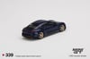 Mini GT 1/64 Porsche Taycan Turbo S Gentian Blue Metallic RHD Diecast Scale Model Car