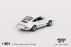 Mini GT Porsche 911 Carrera RS 2.7 Grand Prix White with Green Livery BLISTER PACKAGING!