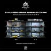 MoreArt 1/64 STEEL FRAME GARAGE PARKING LOT SCENE DIORAMA - American Style MO922002