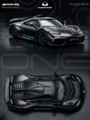 Original Model 1:64 Mercedes Benz AMG One Starlight Black