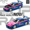 POPRACE 1:64 MAZDA RX7 RE-AMEMIYA - BLUE/PINK PR640240