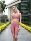 Biker Tayt Koyu Rose