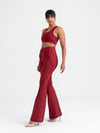 Flare Fit İspanyol Tayt Bordo Renk 1270