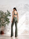 İspanyol Scrunch Butt Jumpsuit  Haki Renk  1503